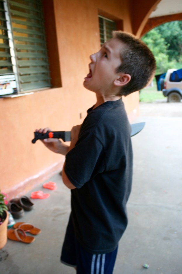 first machete accident...