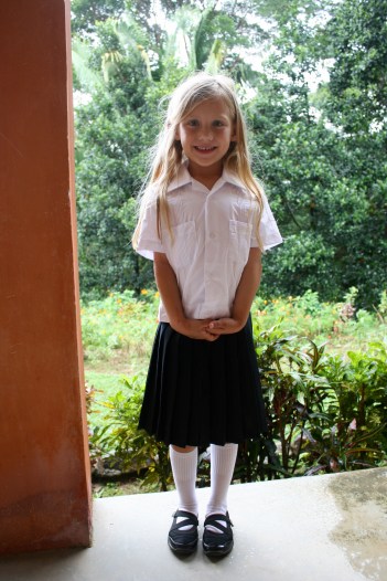 School uniform. Welcome to the world of conformation Juliet. you new name shall be #84652...